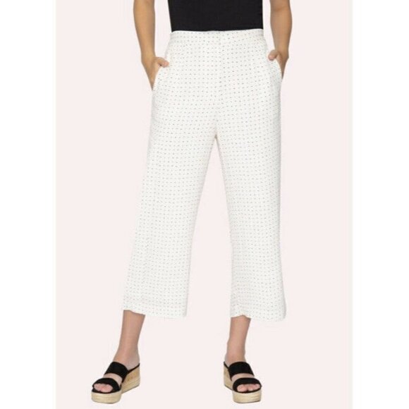 NWT Tart Collections Evan Polka Dot Cropped Pants Size Large Nude Black - Picture 1 of 12